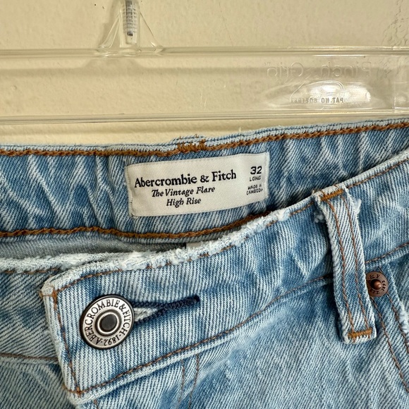 Abercrombie & Fitch High Rise Vintage Flare Jeans Sz 32 Long - Picture 6 of 7